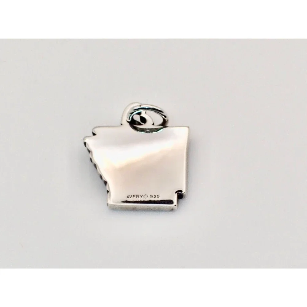 NEW James Avery My Arkansas Sterling Silver Charm State Outline Small - Picture 2 of 3